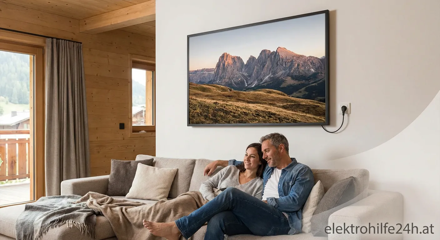 Bildheizung Infrarot an einer weißen Wand mit modernem Kunstmotiv