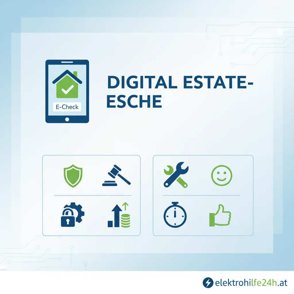Elektriker prüft einen Sicherungskasten für den E-Check Immobilienverkauf.