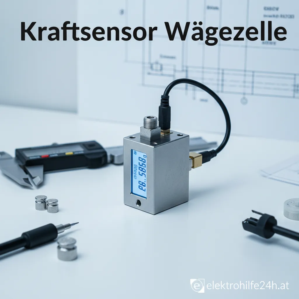 Industrielle Kraftsensor Wägezelle auf einem Metallträger montiert