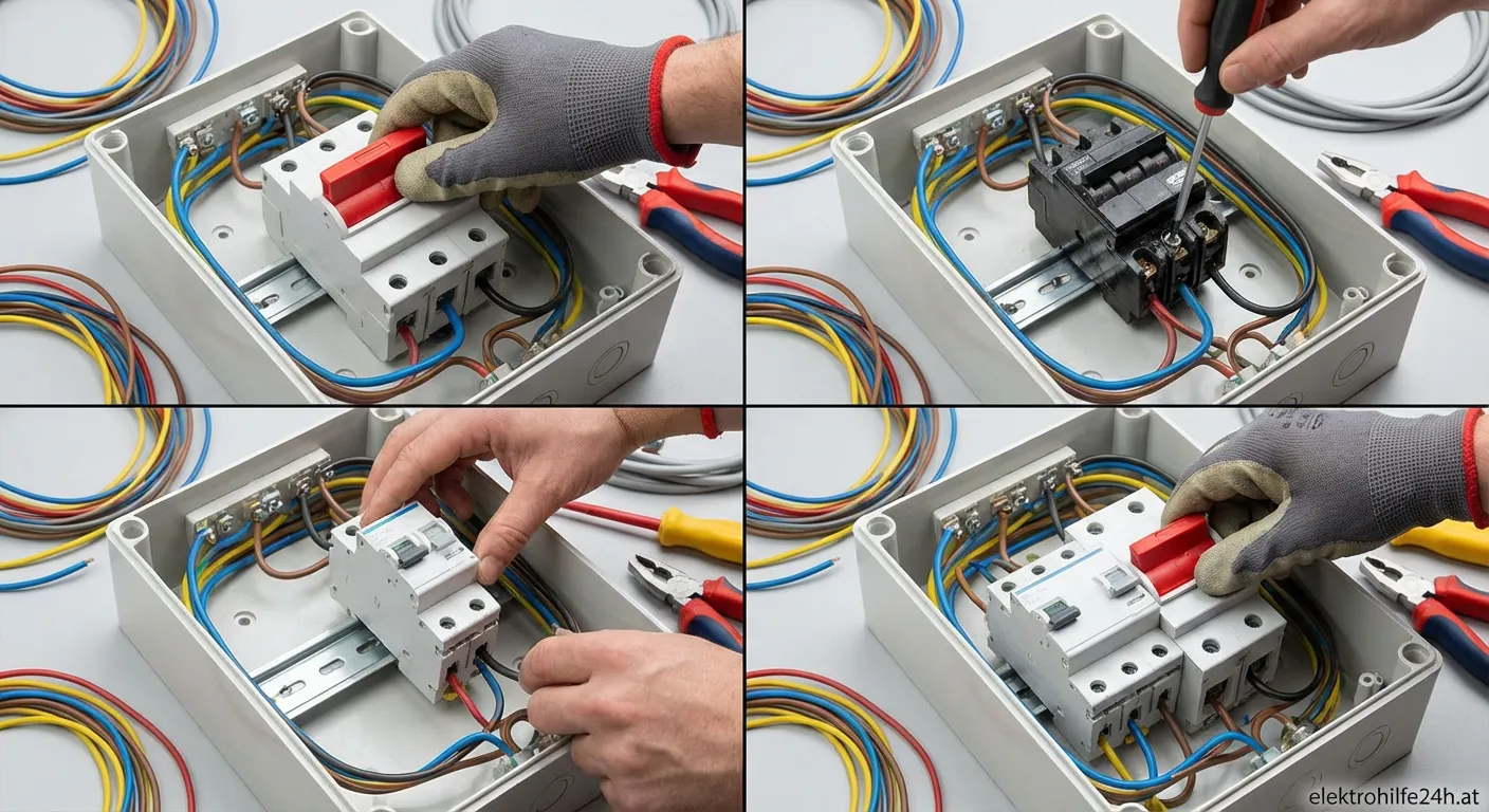 Austausch eines Leitungsschutzschalters in der Verteilerdose