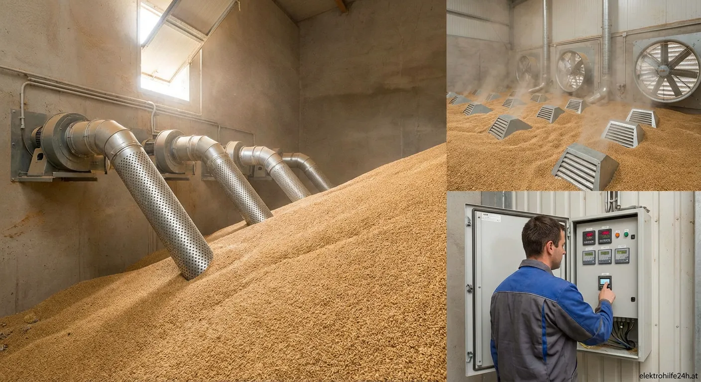Silo mit Belüftungssystem für Getreidelagerung