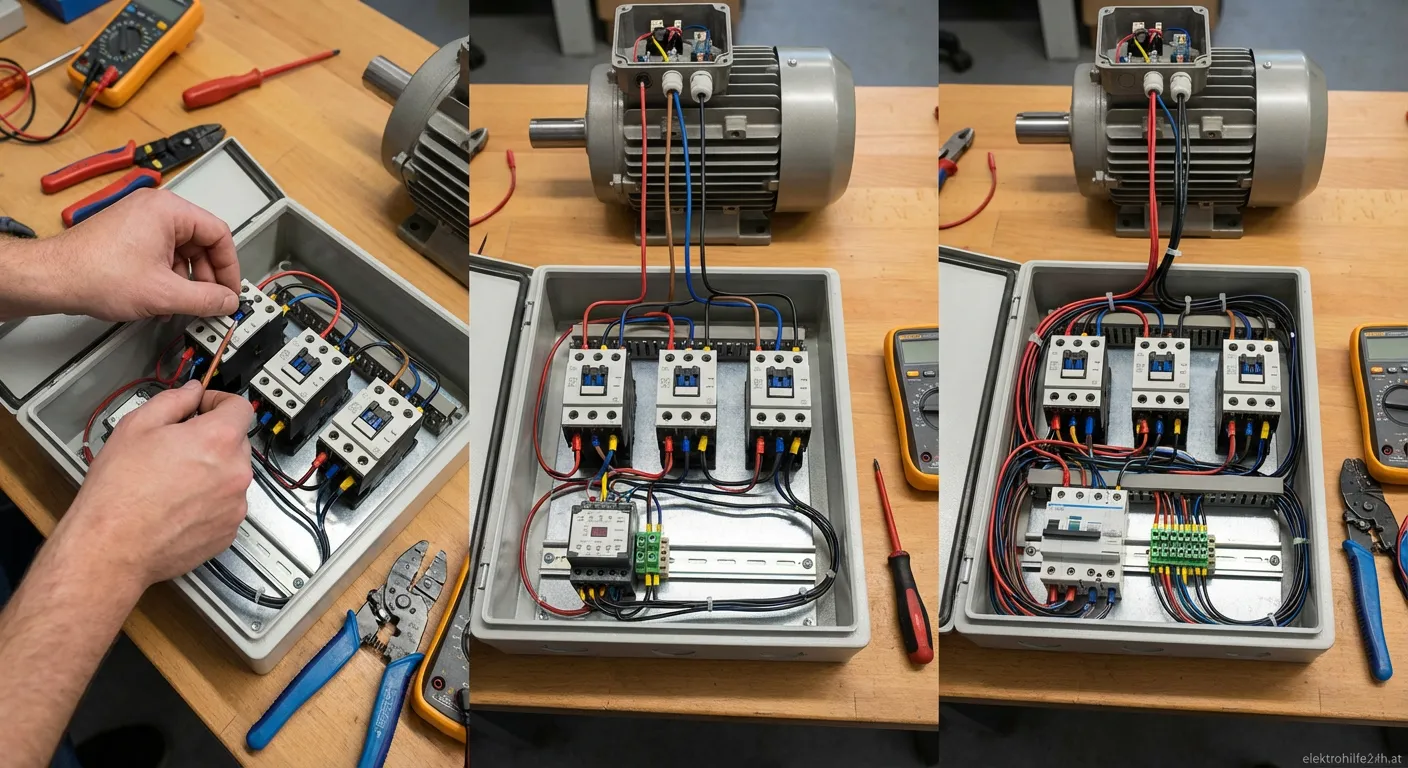 Stern-Dreieck Schaltschema für Drehstrommotoren
