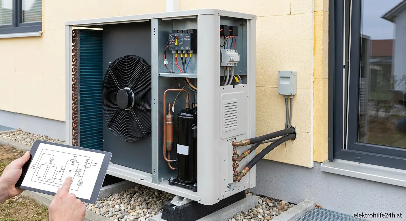 Wärmepumpe Außeneinheit im Außenbereich mit modernem Design